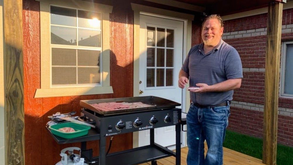 Employee at the grill