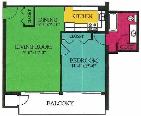 1 bed