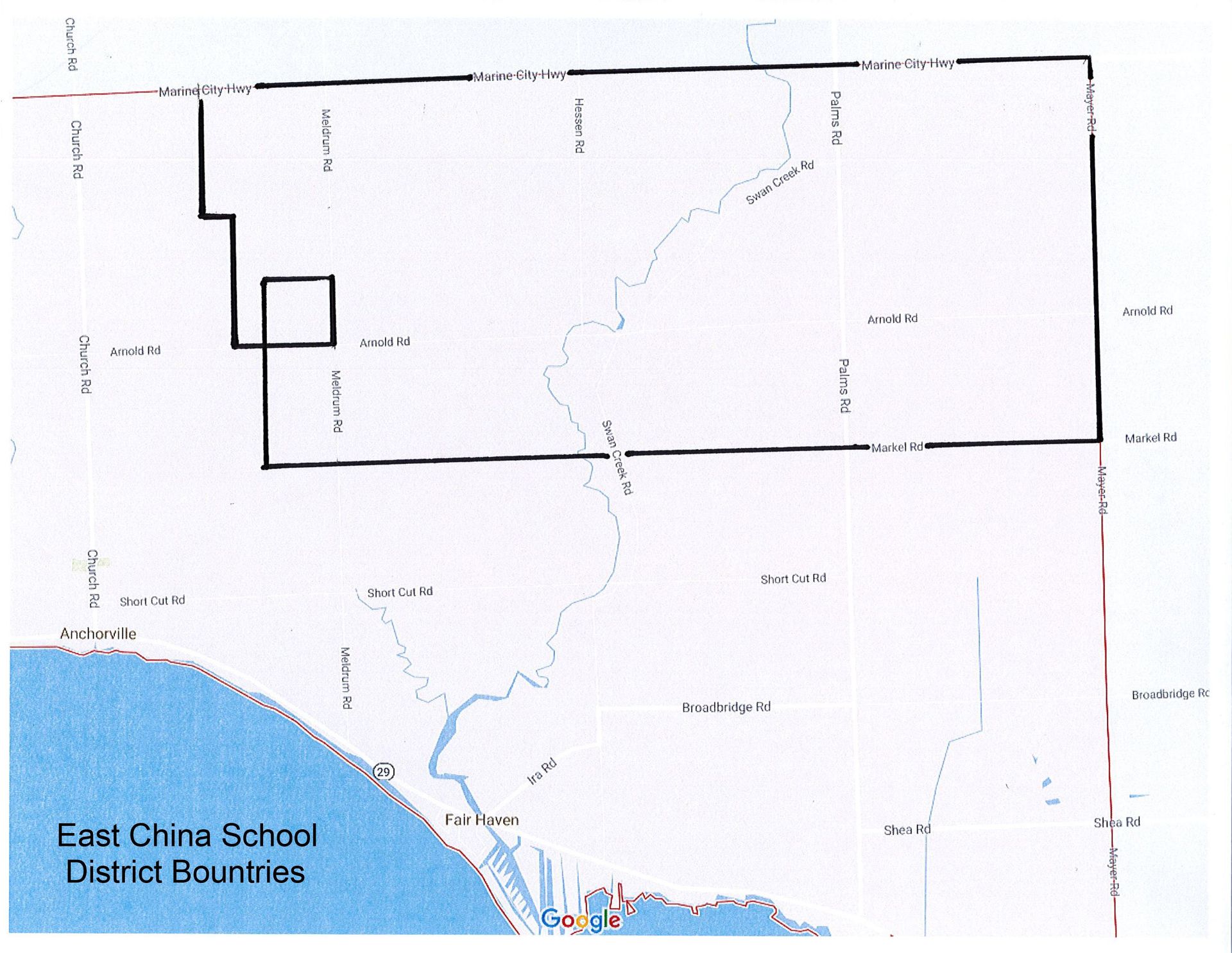 East China School District Map