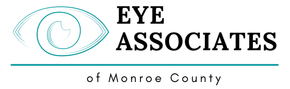 A logo for eye associates of monroe county