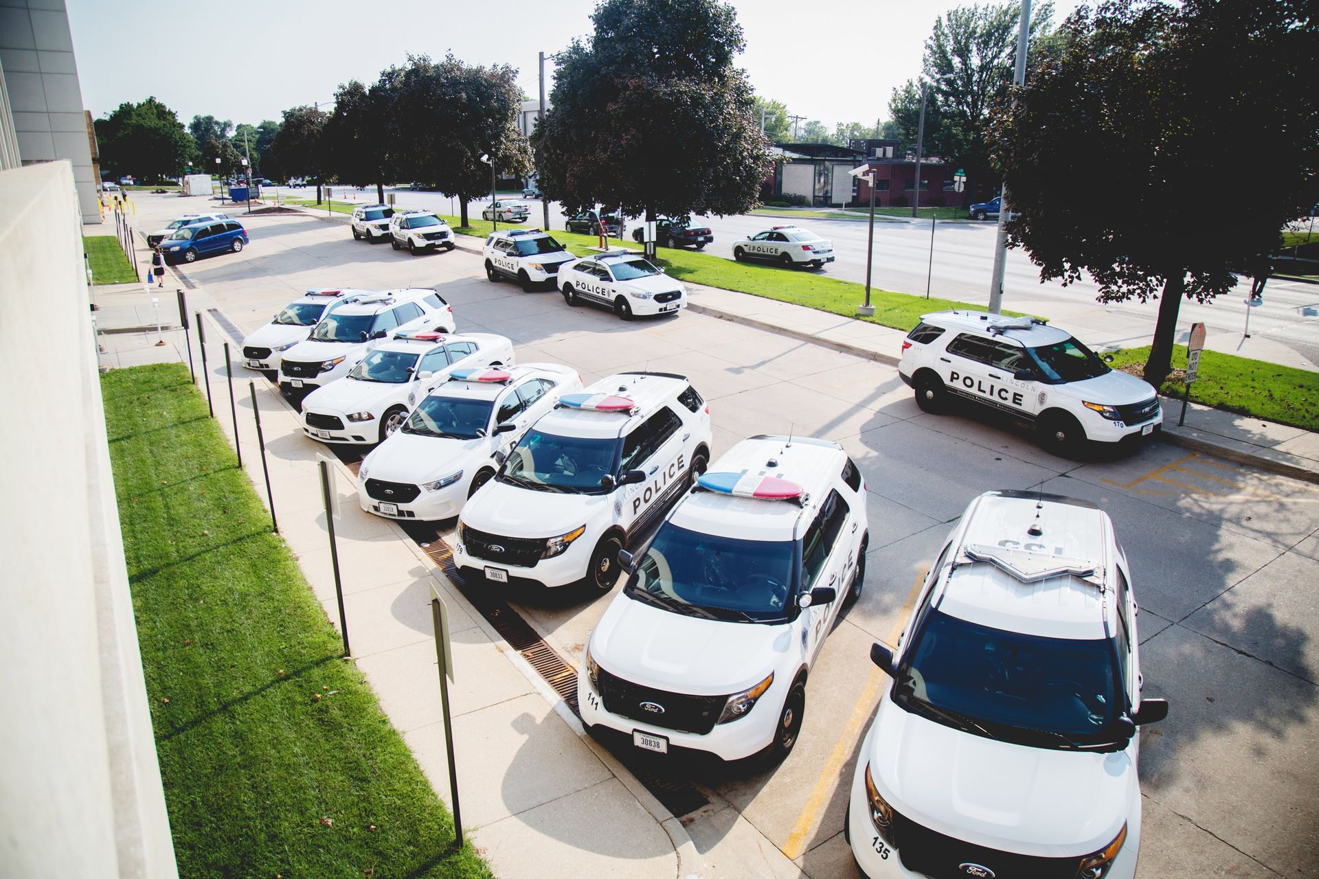 Police cars from a DUI lawyer case in Lincoln, NE