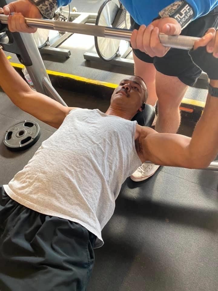 Man On a Bench Press — Breckenridge, TX — One More Fitness