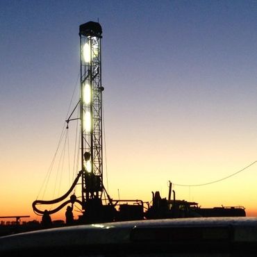 Pump tower at dusk 