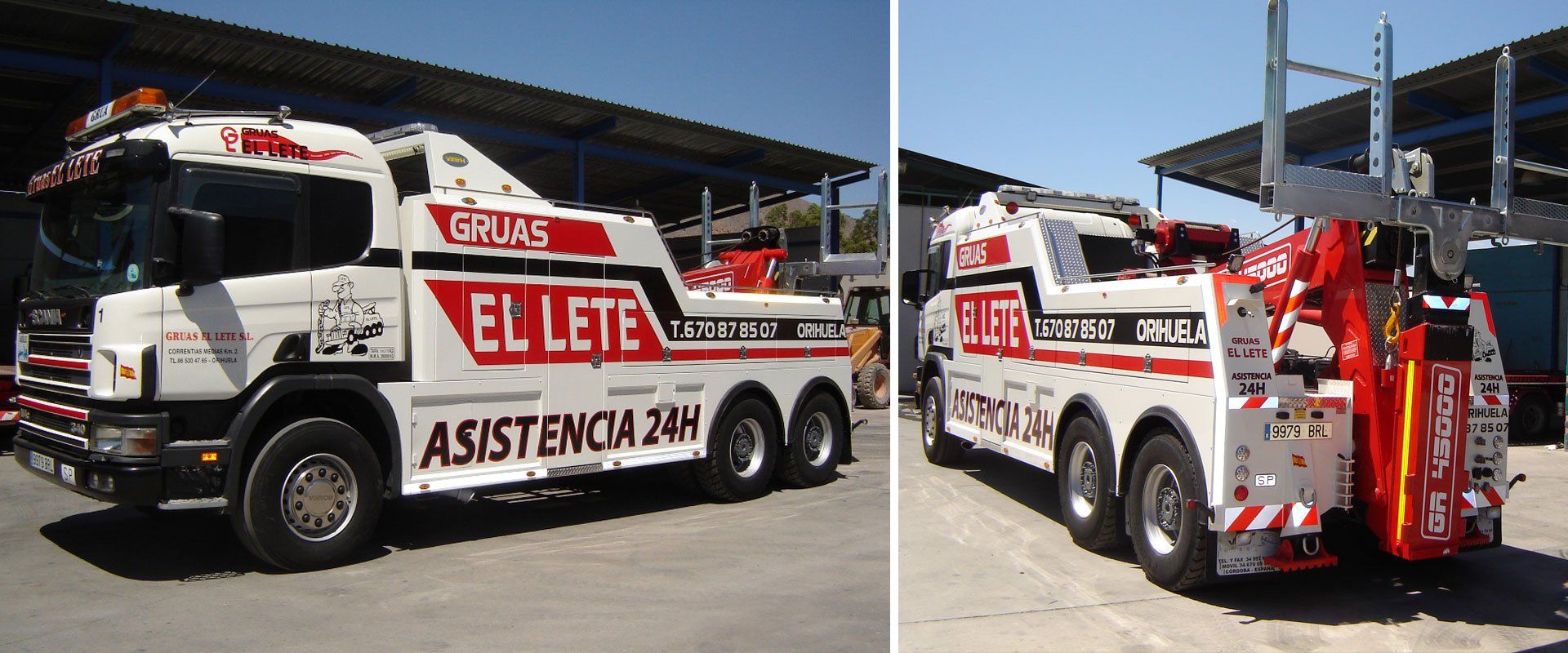 Servicio de remolcaje de vehículos industriales.