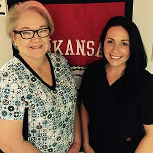 Dr. Thompson and dental hygienist Dr. Thompson and dental hygienist