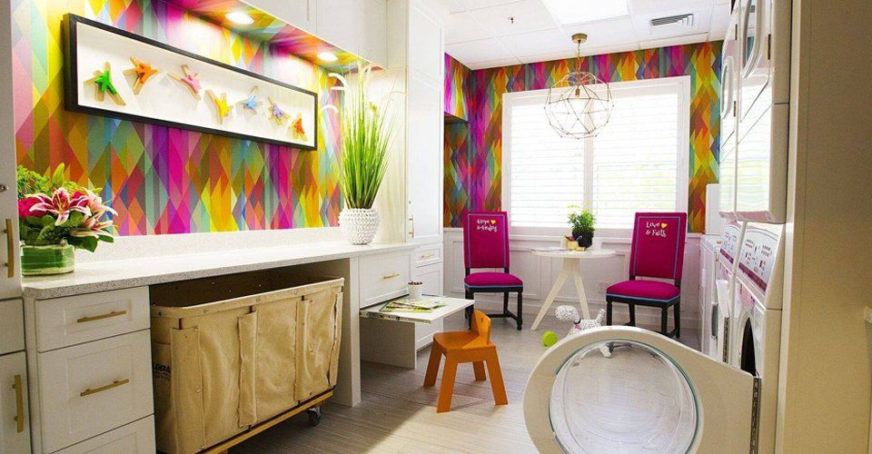 Reupholstering — Colorful Wall and Washing Machine and a Table in Fort Myers, FL
