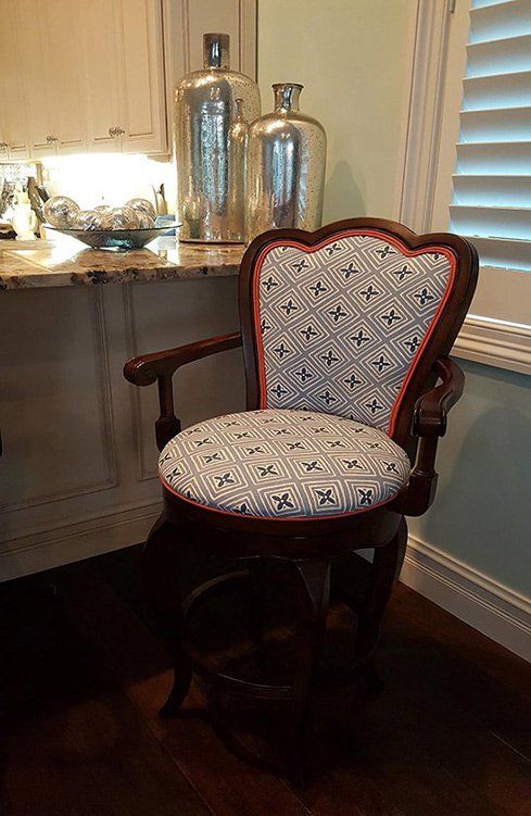 Reupholstering — Wodden Chair and Marble Table in Fort Myers, FL Reupholstering — Wodden Chair and Marble Table in Fort Myers, FL