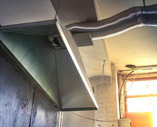 Hood Cleaning — Dirty Kitchen Hood in Crestview, FL Hood Cleaning — Dirty Kitchen Hood in Crestview, FL