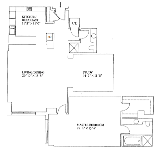 The Esplanade, Unit 501 floor plan