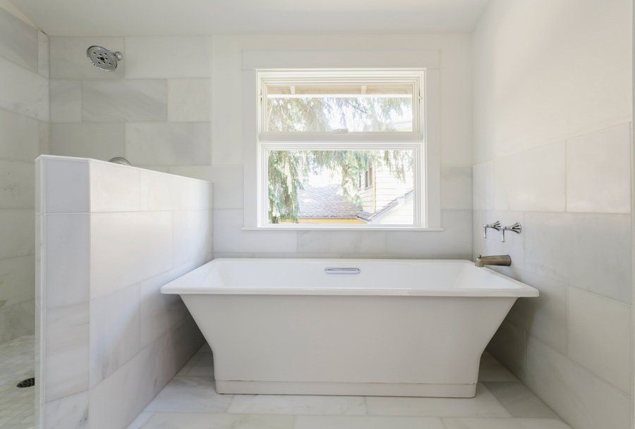 white bathroom