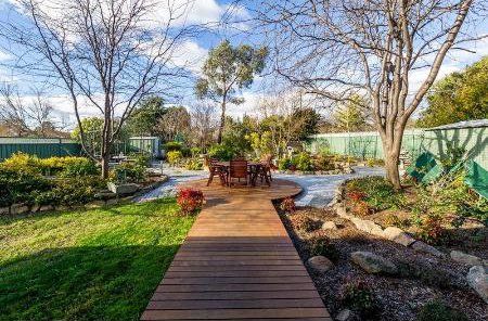 wooden garden path