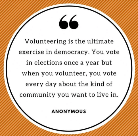 Quote about volunteering: 