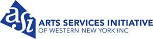 Logo for Arts Services Initiative of Western New York Inc. with a blue diamond and