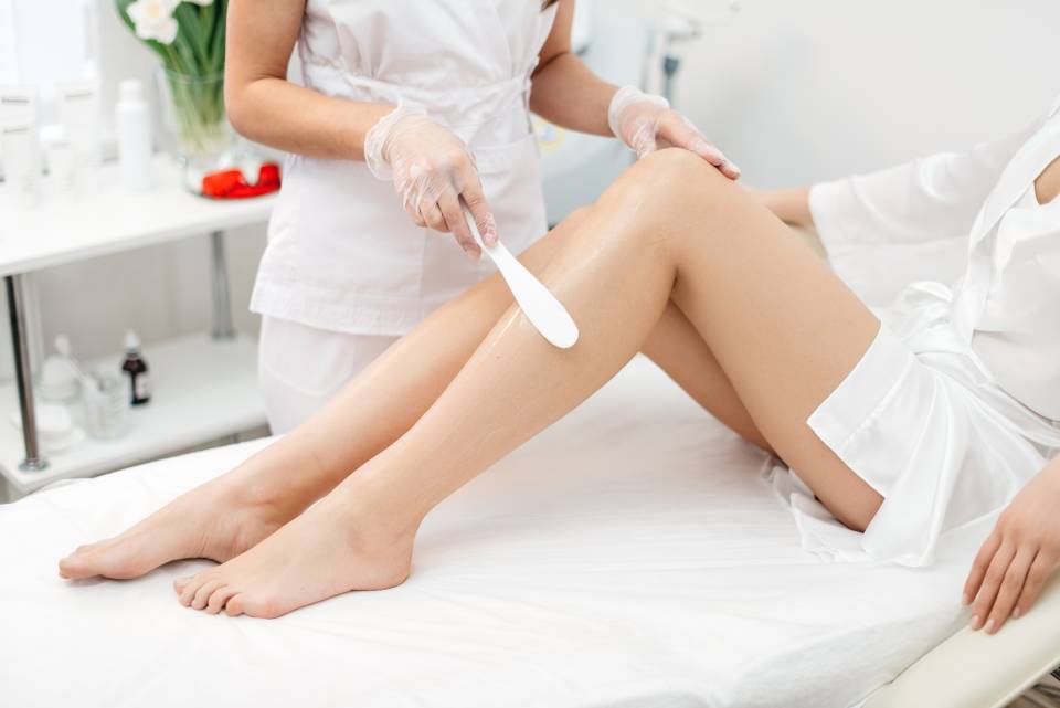 leg waxing