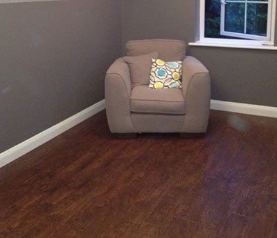 dark brown wooden flooring
