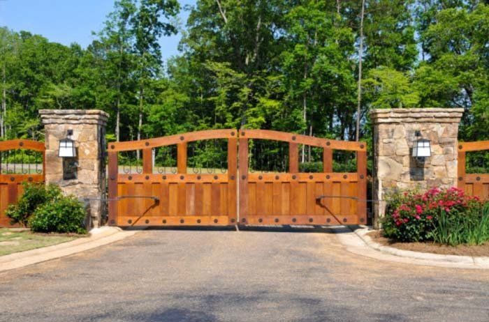 arched wooden gate