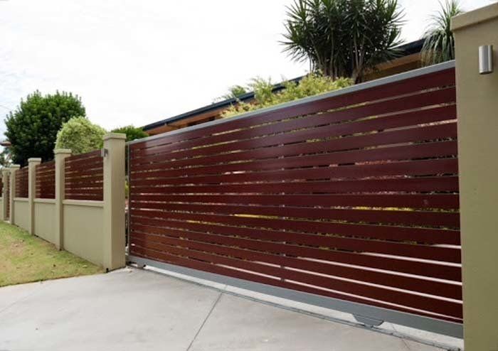 brown modern gate