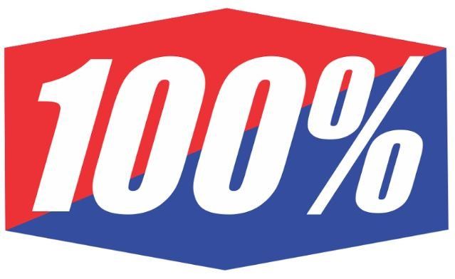 Logo per il marchio 100%: testo bianco 