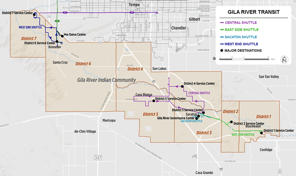 Gila River Transit Map