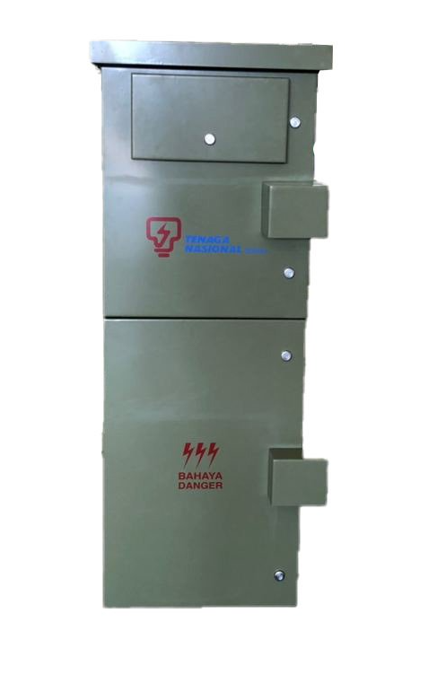 Gray electrical distribution box with 