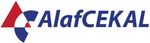 Logo for AlafCEKAL with a red and blue abstract design.