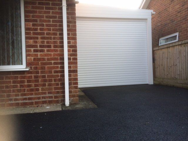 White roller shutters