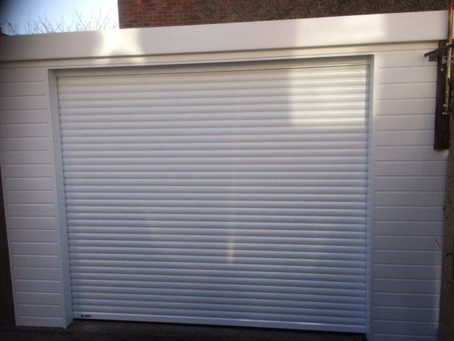 White roller shutter door
