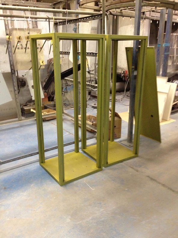 metal parts in green colour