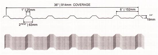 Steel Siding Diamond Rib Wall Lap