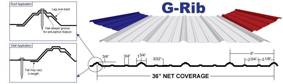 Steel Roofing G-Rib Profile Steel Roofing G-Rib Profile