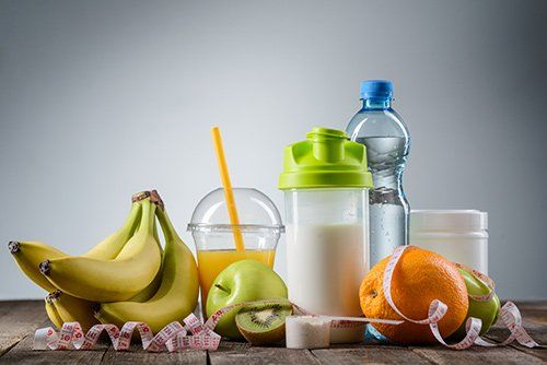 fresh fruits and dairy products