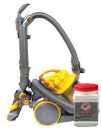 vacuum fleas with powder