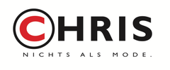 Ein schwarz-rotes Logo für Chris nichts als Mode