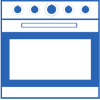 wide modern stove icon