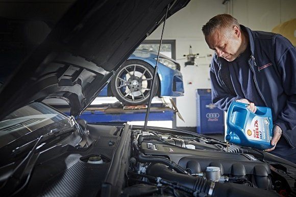 Audi car servicing at Ravenscroft MOT & Service Centre in Fleet, Hampshire