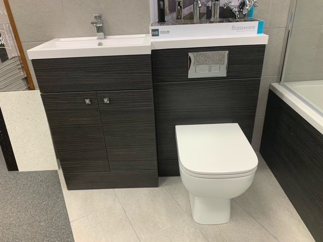 bathroom suite below skylight