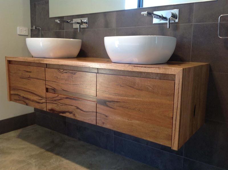 wooden bathroom countertop