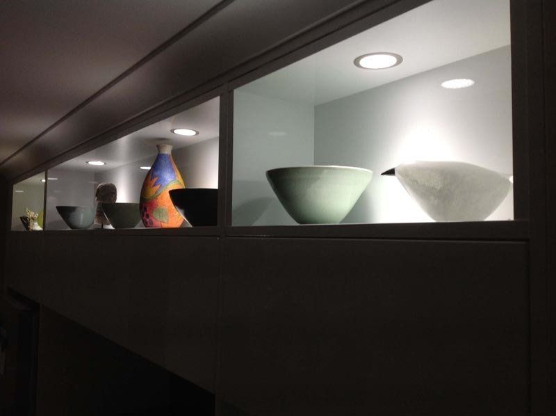 cupboards with accent lighting