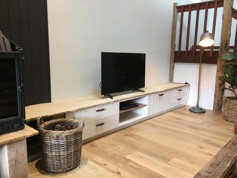 wooden entertainment center