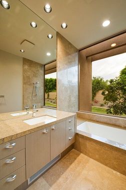 Washbasin By Bathtub At Home — Home Improvements in Staten Island, NY Washbasin By Bathtub At Home — Home Improvements in Staten Island, NY