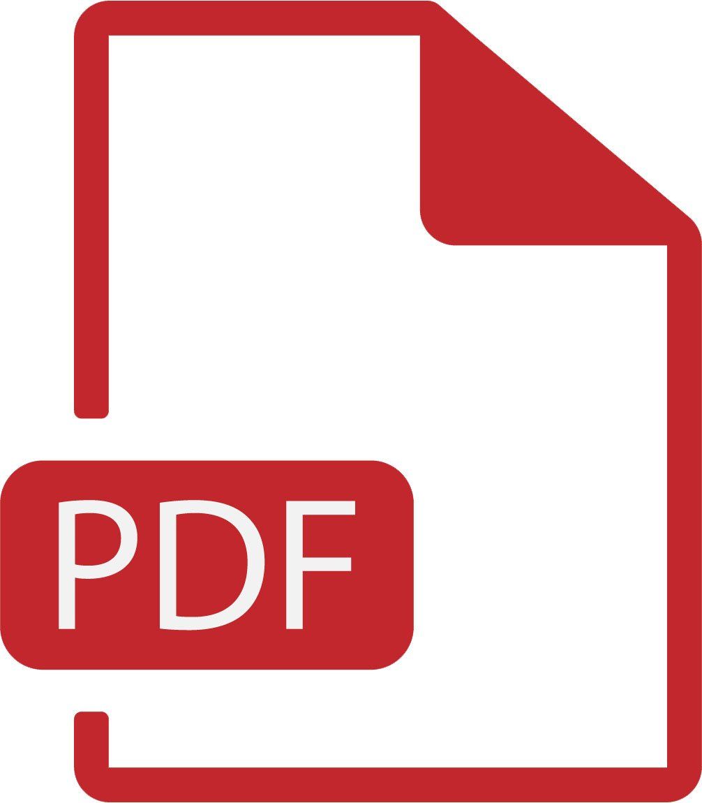 Red PDF document icon with a white page outline and red “PDF” label