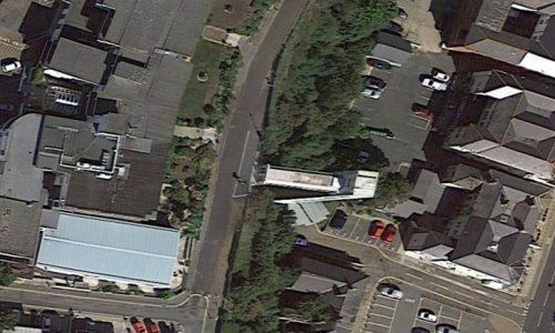 shanklin Lift Bridge & surrounding area aerial image of shanklin lift bridge