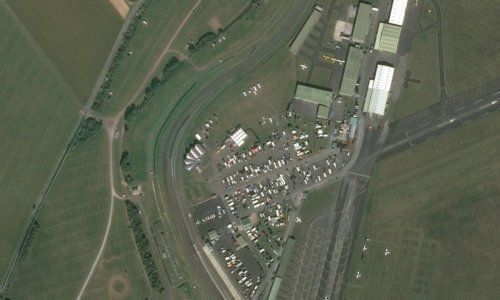 Thruxton Hospitality bldg & surrounding area arial view of thruxton racing circuit