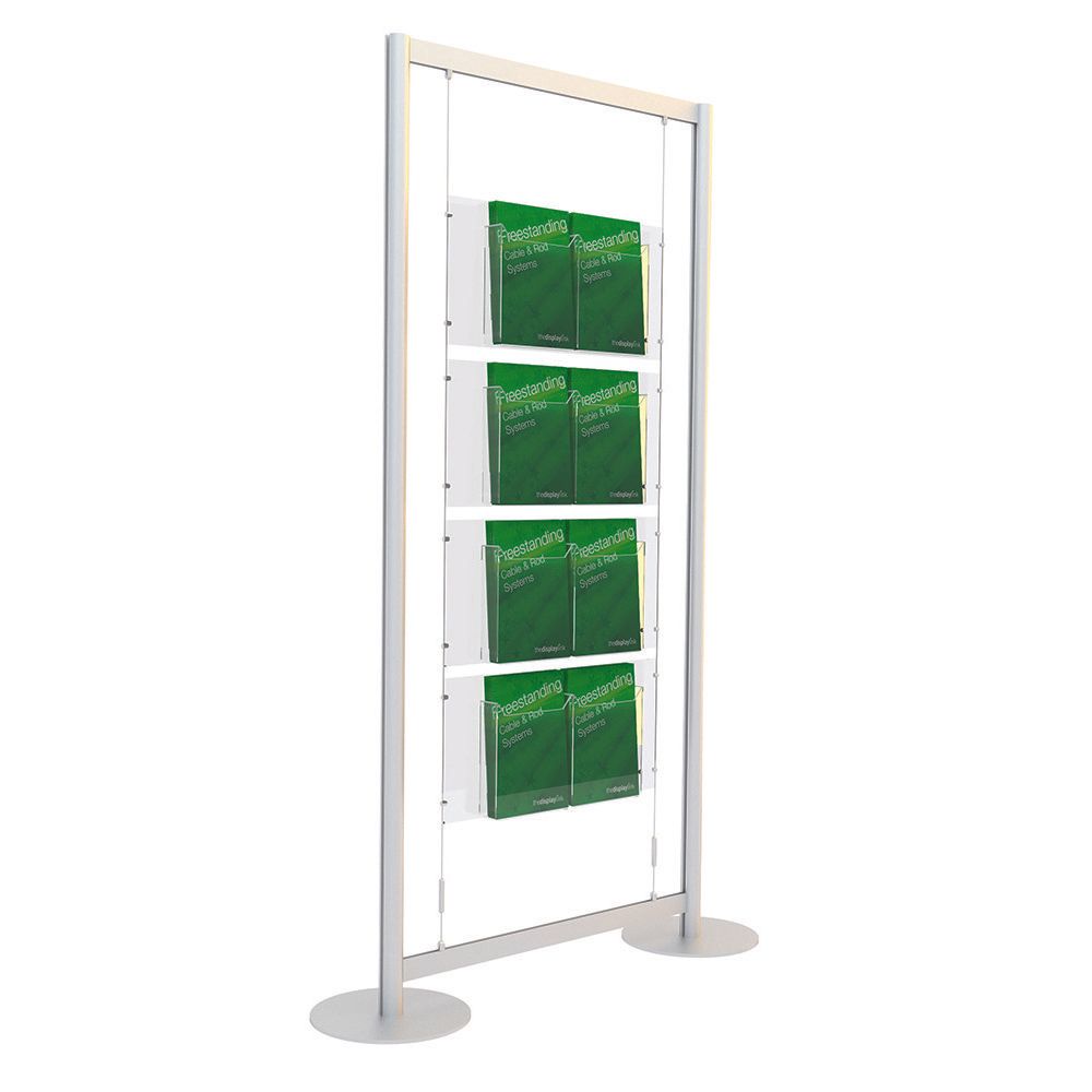 Wire Display System with brochure holder