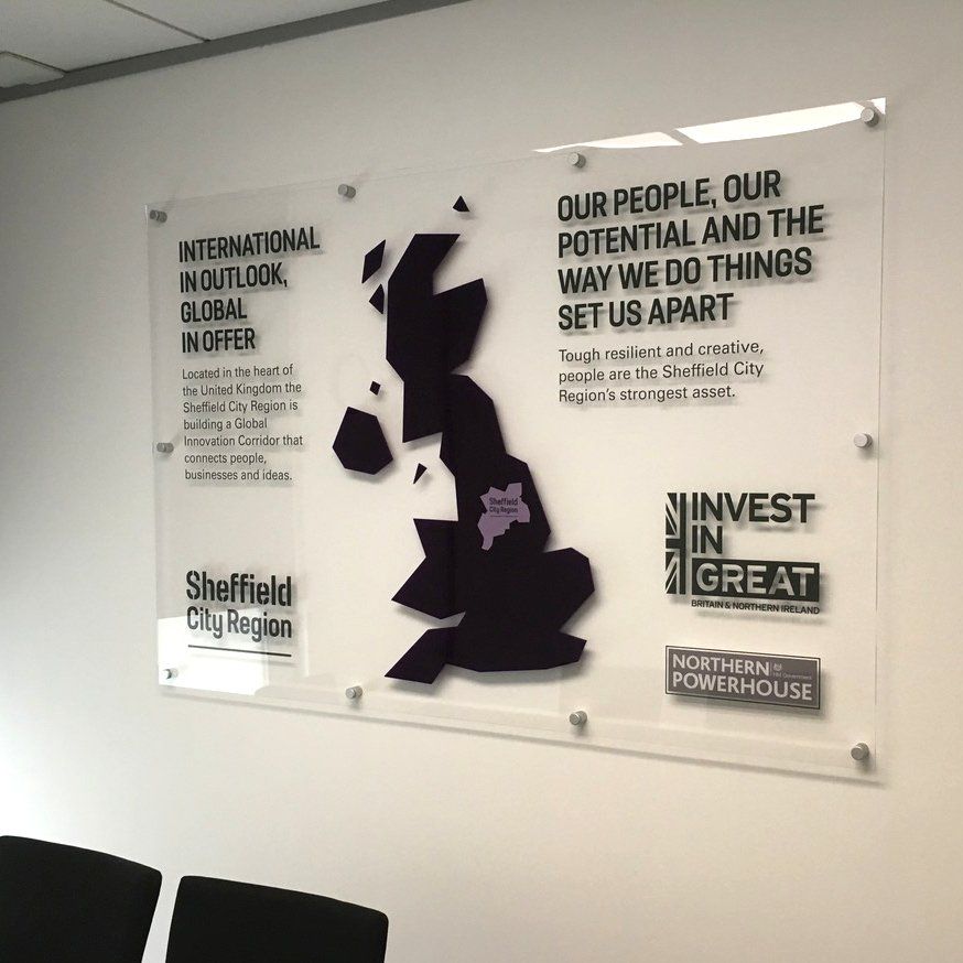 Acrylic info panel