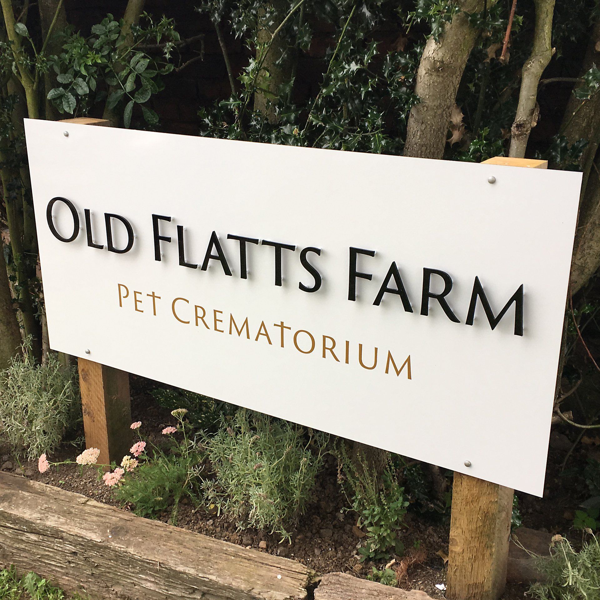 Acrylic Letters Sign with Wooden Posts