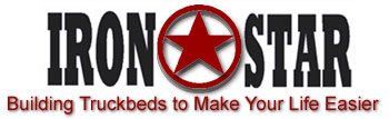 The logo for iron star building truckbeds to make your life easier