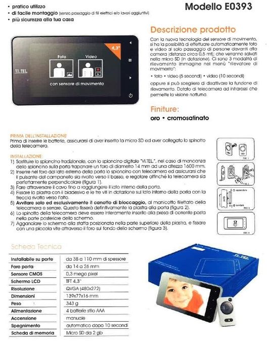 un sistema di sicurezza con sensore di movimento