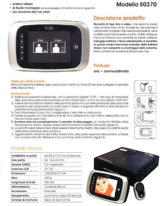 un sistema di sicurezza modello Modello EO 370