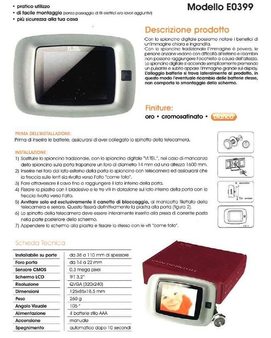 un sistema di sicurezza modello Modello EO 399